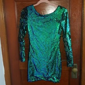 Green Sequin dress